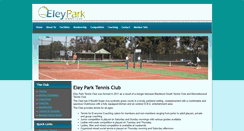 Desktop Screenshot of eleyparktennisclub.org.au