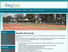 Tablet Screenshot of eleyparktennisclub.org.au